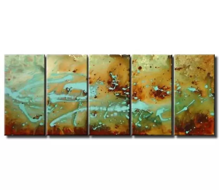 abstract painting - contemporary light blue abstract painting on canvas original modern wall art for living room