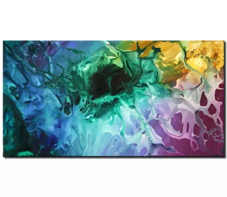 cosmos painting - colorful modern abstract painting on canvas beautiful abstract wall art for living room