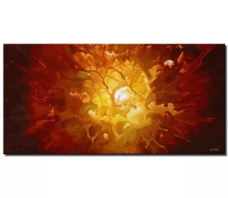 fire painting - galaxy painting modern abstract canvas art contemporary supernova space art