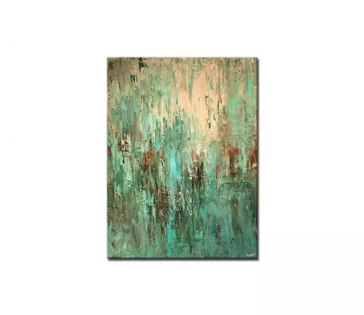 print on canvas - canvas print of large contemporary turquoise modern wall art modern palette knife