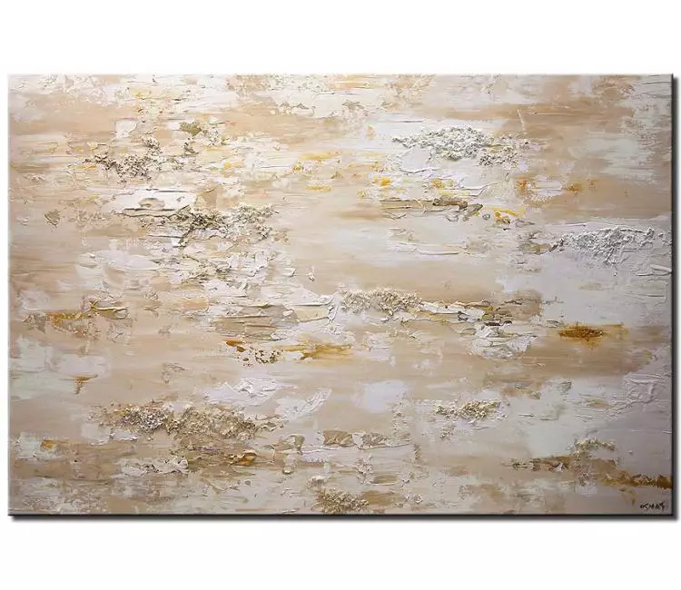 abstract painting - neutral colors abstract painting on canvas minimalist art original textured painting modern offwhite painting