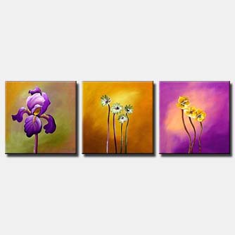 Floral painting - Flowers in My Garden