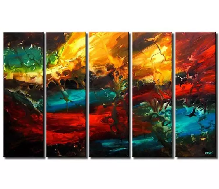 Buy Colorful Multi Panel Abstract #4032