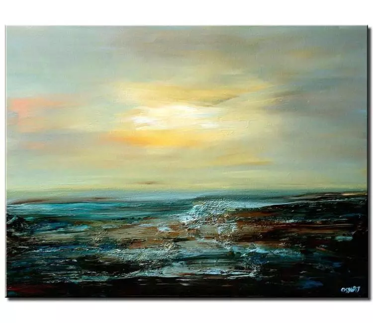 Painting for sale - abstract seascape freedom sky sunshine #5588