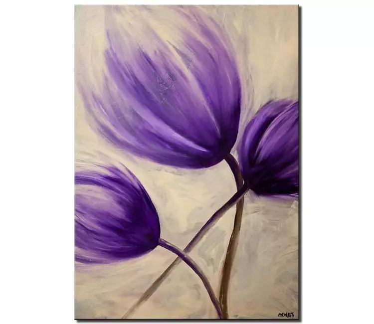 Buy purple tulip flower abstract painting #7477