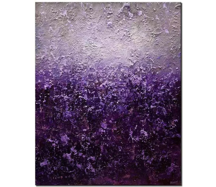 Painting - purple gray abstract painting heavy texture acrylic modern