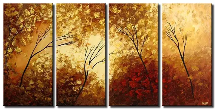 big modern landscape painting on canvas large forest trees art calming ...