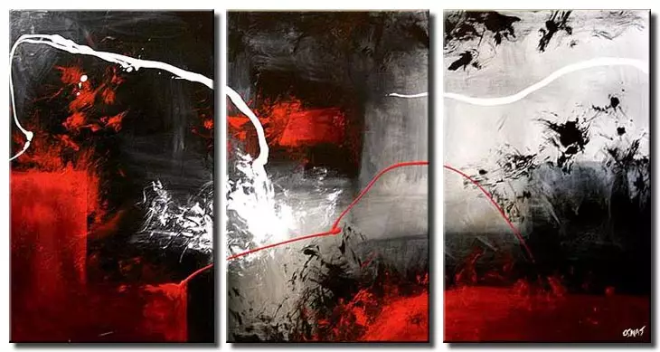 Red and Black abstract by Vesna Antic