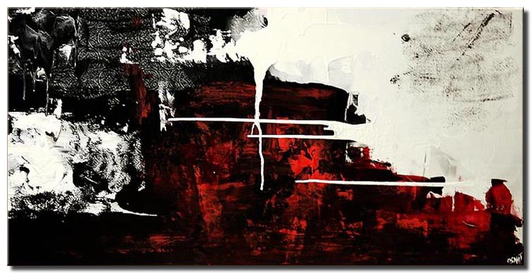 Red and Black abstract by Vesna Antic