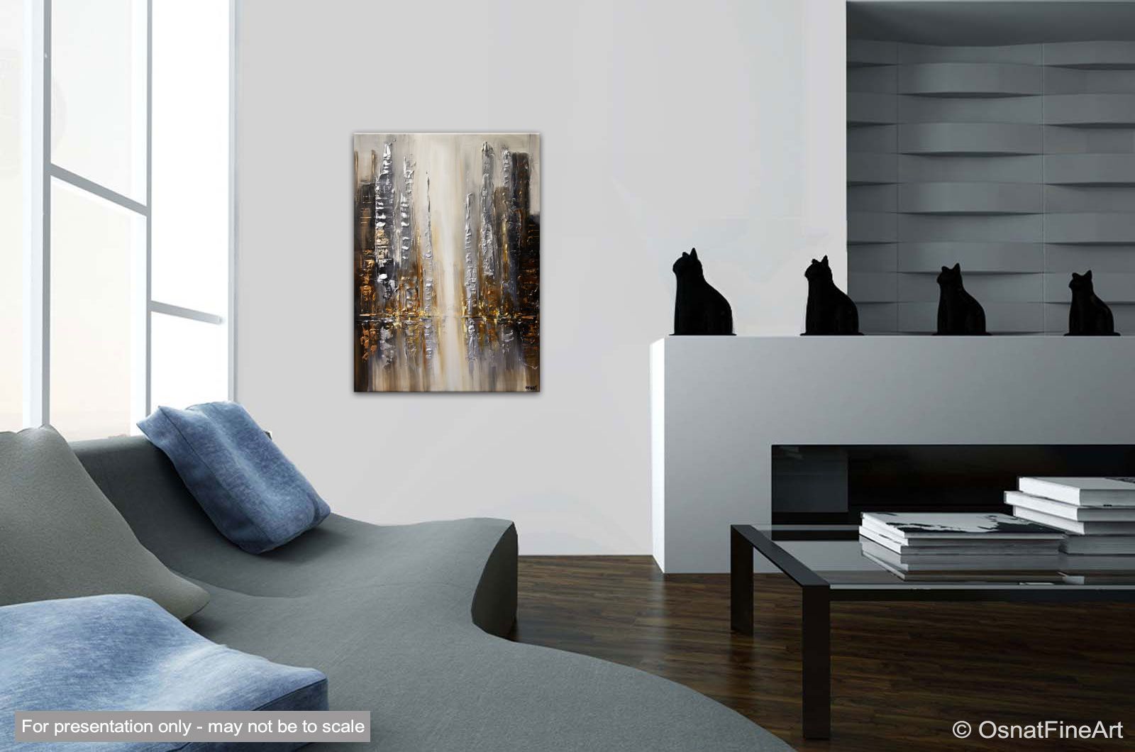 Abstract Painting - Silver City