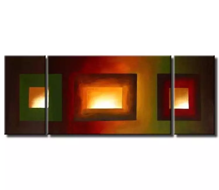 geometric painting - home decor squares painting