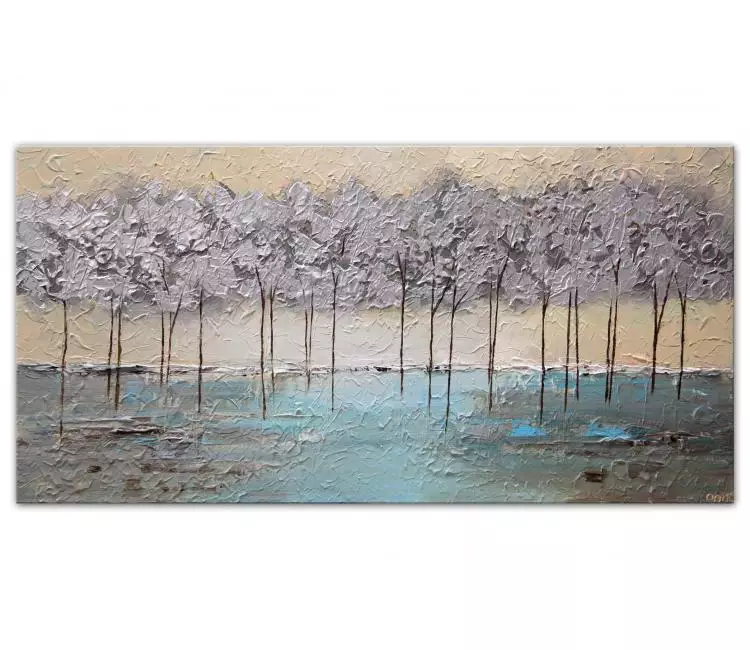 forest painting - original abstract landscape painting on canvas textured abstract forest painting minimal modern art