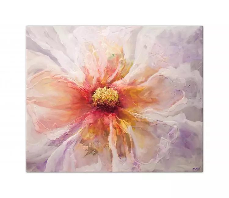 floral painting - beautiful flower painting on canvas original cool modern  flower abstract art