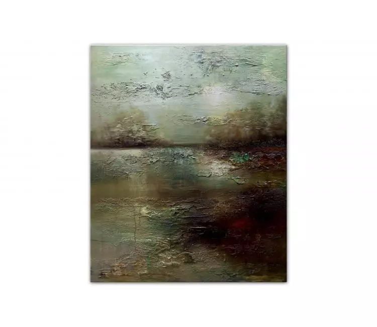 landscape paintings - large green abstract landscape painting on canvas original textured painting modern art