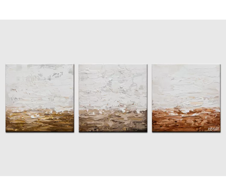 neutral painting - earth tone abstract painting on canvas minimalist art modern bedroom living room wall art