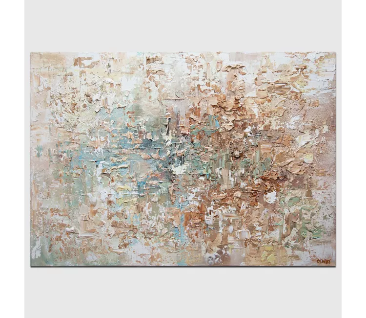 neutral painting - neutral abstract art on canvas pastel abstract painting living room bedroom art modern home decor