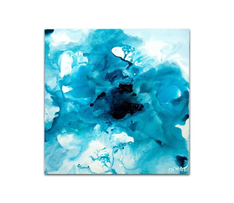 abstract painting - contemporary abstract art for living room office bedroom blue modern abstract paintings for home decor