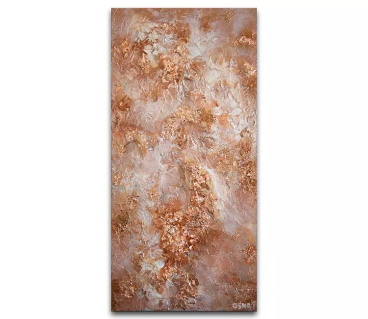 abstract painting - Copper Bronze Contemporary Abstract Painting For Living Room Bedroom Office Modern Abstract Painting For Home Decor