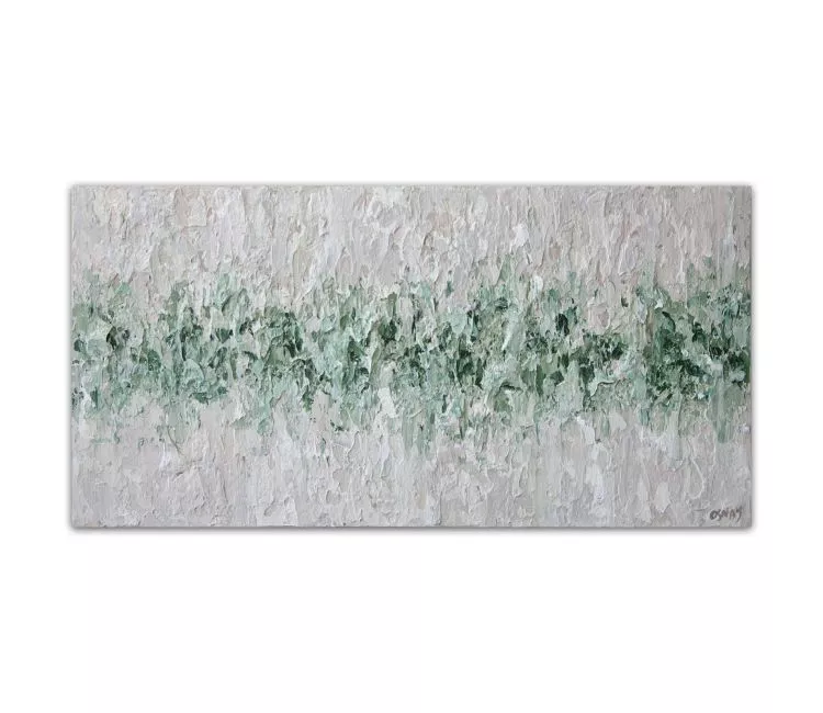 minimalist painting - contemporary abstract art for living room bedroom dining room office modern textured sage green minimalist wall art