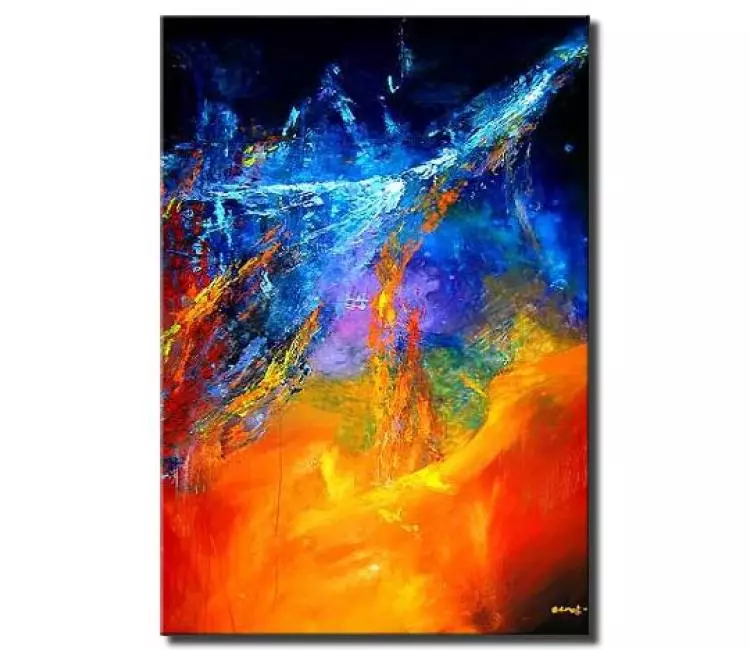 abstract painting - Large vertical abstract painting