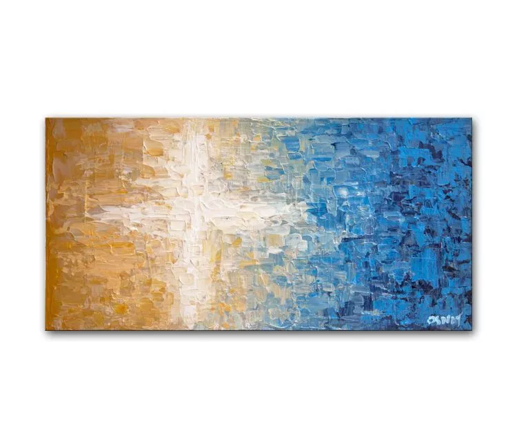 abstract painting - cross abstract painting original textured mini small art