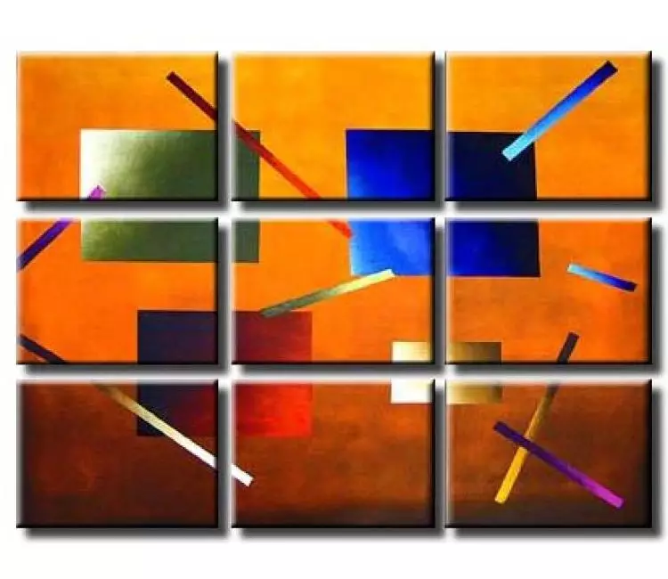 abstract painting - multi panel art modern