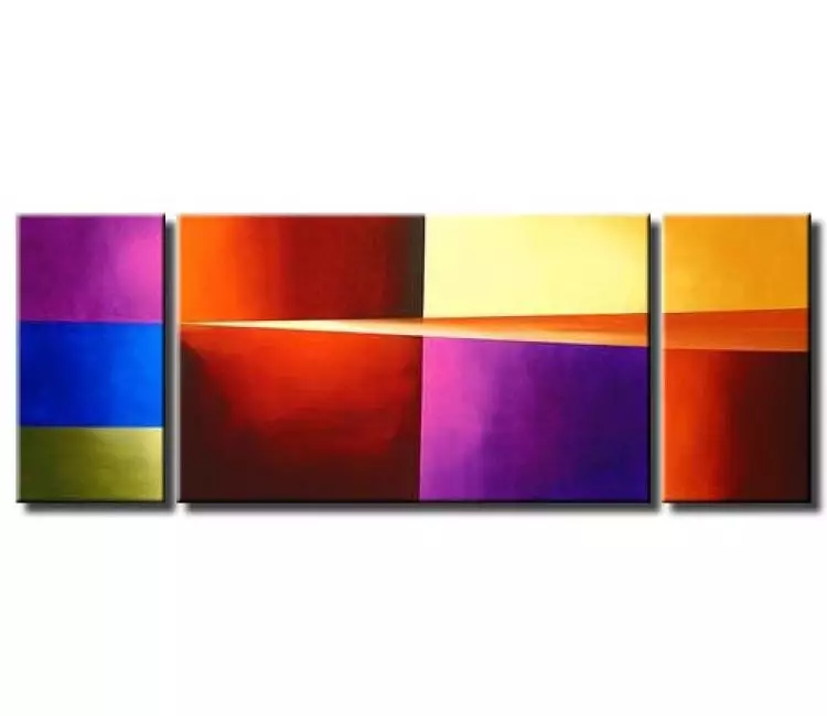 geometric painting - colorful geometrical artwork on canvas modern original abstract painting