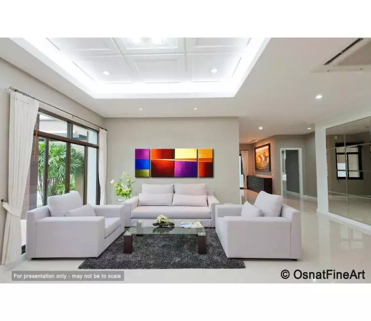 geometric painting - living room 5