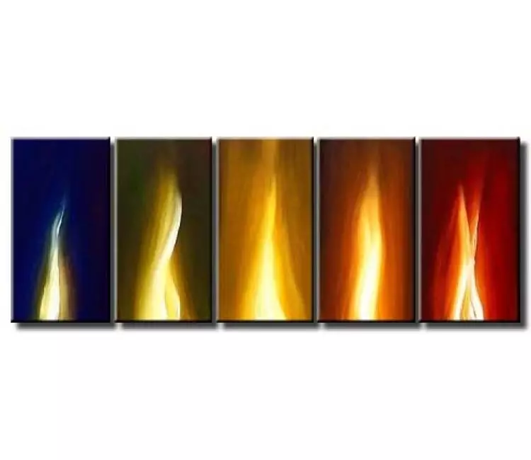 fire painting - fire art on canvas modern abstract painting