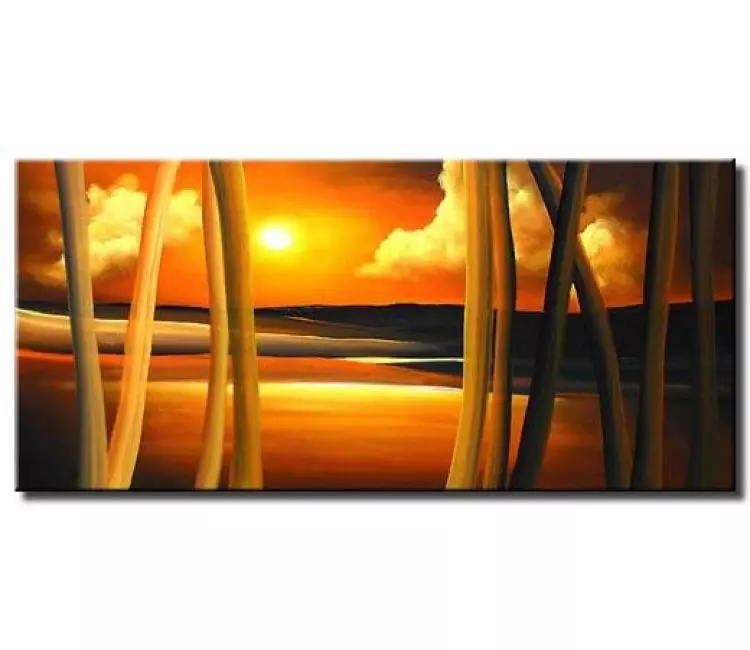 landscape painting - landscape painting on canvas modern artwork original abstract painting in earth tones colors