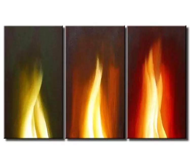 fire painting - fire art on canvas modern abstract painting