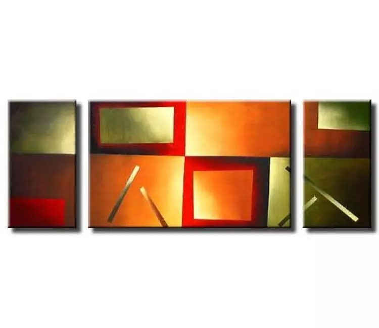 geometric painting - contemporary geometric abstract art wall painting on canvas for modern living room and home decor