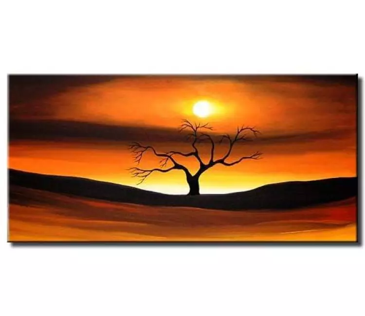 modern sunrise desert painting on canvas original dawn painting