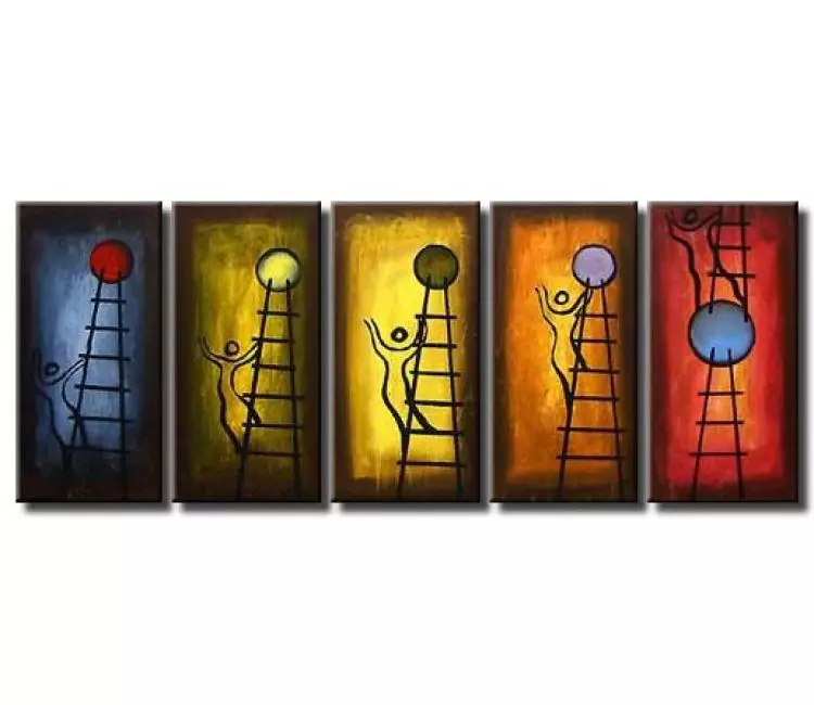 abstract painting - follow your dreams motivational painting
