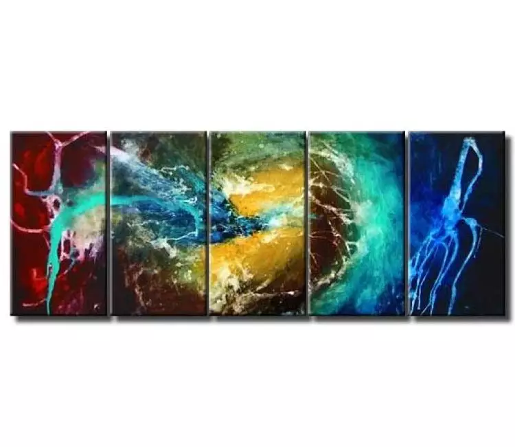 cosmos painting - modern abstract Art energetic painting on canvas large dynamic Abstract painting original contemporary art