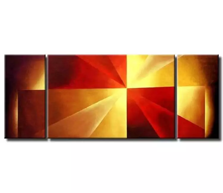 geometric painting - focal point modern wall art by osnat tzadok