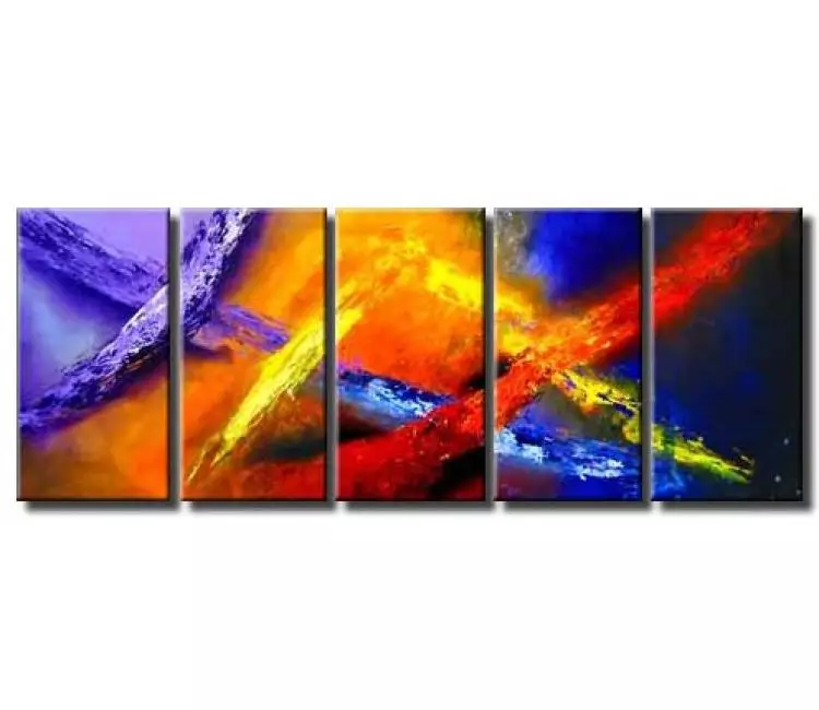 abstract painting - Vibrant Abstract Painting bright colorful abstract canvas for living room and office original modern large art