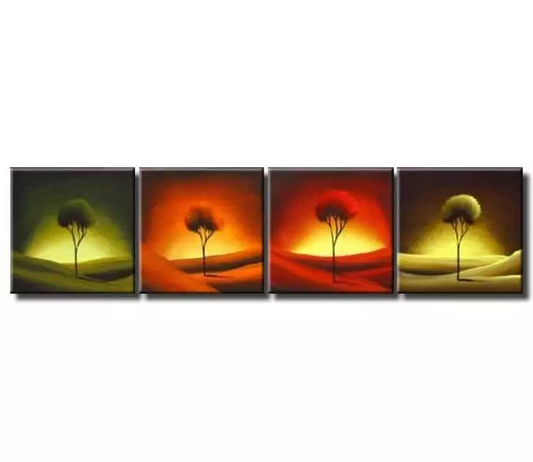 forest painting - modern abstract trees art large multi panel contemporary abstract trees on canvas