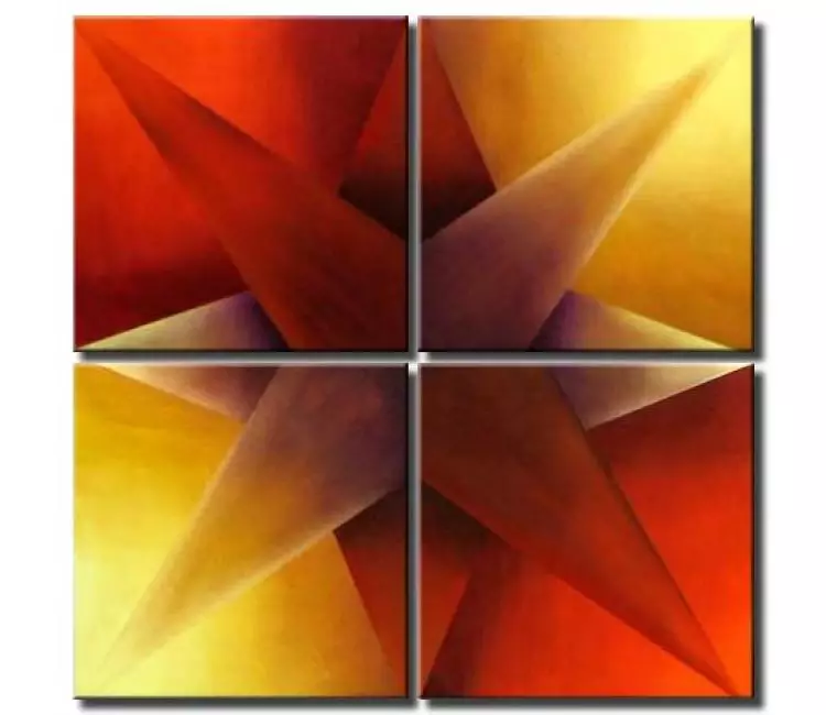 geometric painting - geometrical star home decor painting