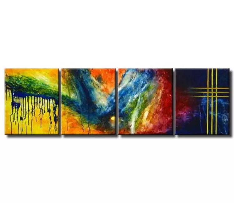 abstract painting - large original contemporary colorful modern abstract art  for living room and office