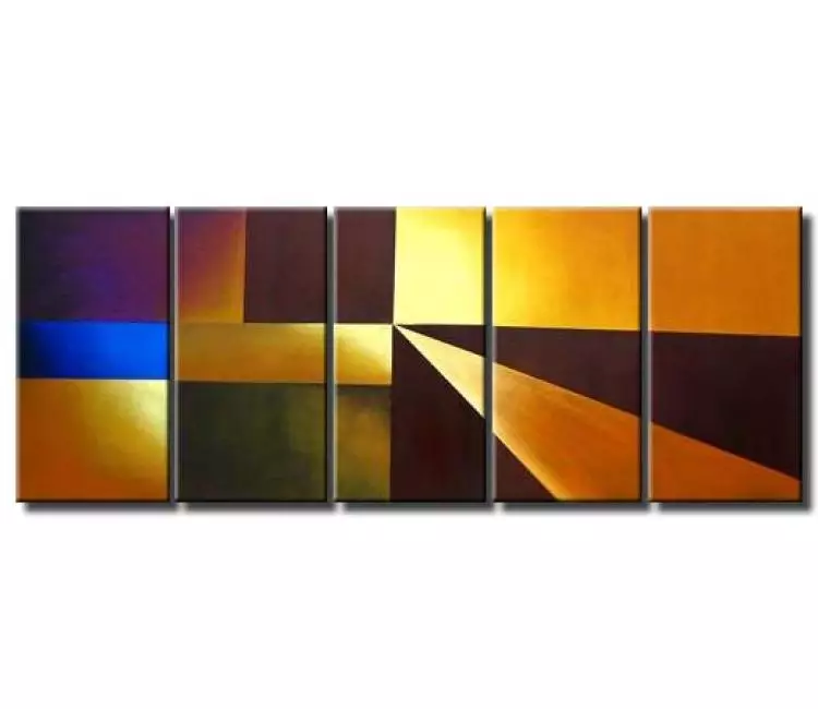 geometric painting - large original contemporary geometric abstract  art  for living room and office