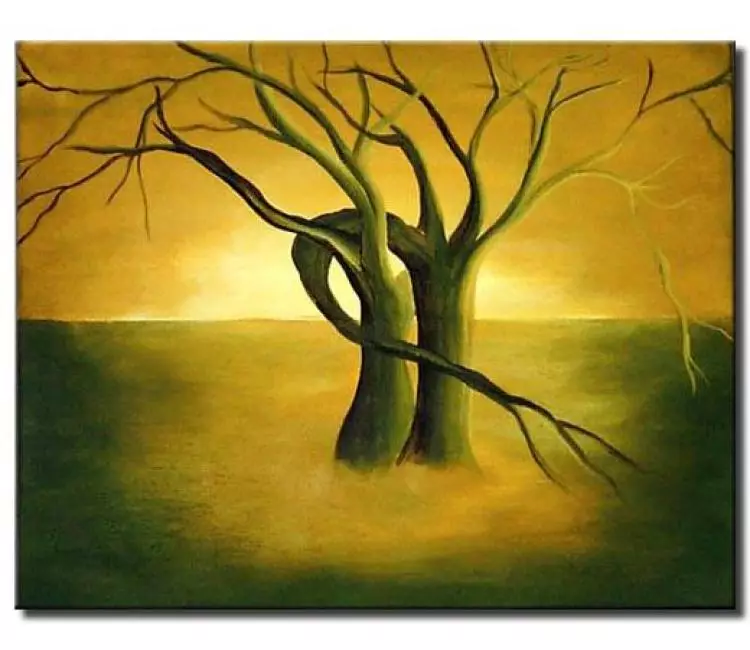 landscape paintings - soulmates trees green fantasy conceptual