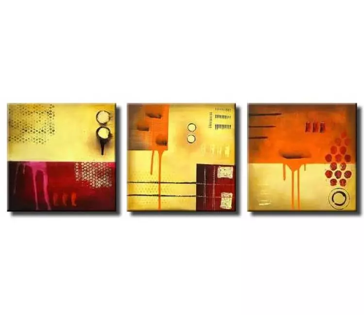 abstract painting - triptych abstract wall decor
