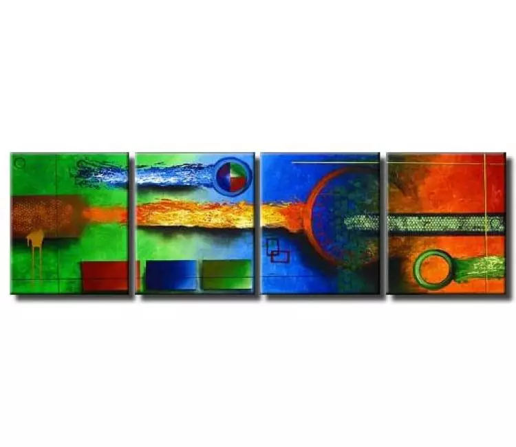 geometric painting - colorful modern abstract wall painting