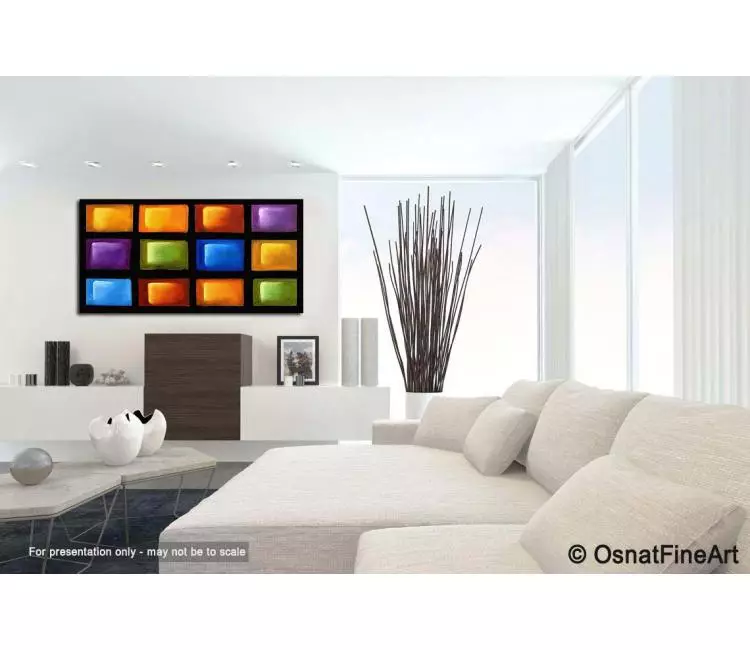 geometric painting - living room 5