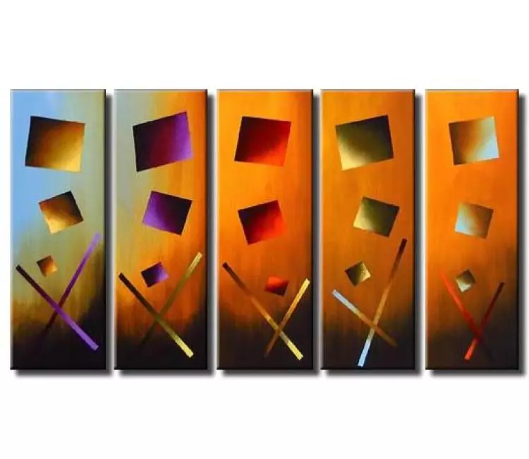 geometric painting - large geometric contemporary abstract painting original modern canvas art for office and living room