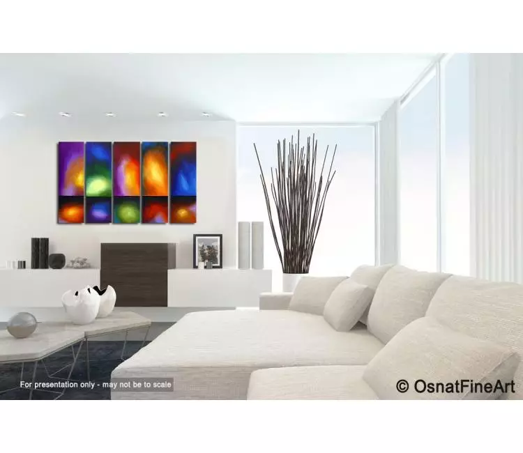 cosmos painting - living room 4