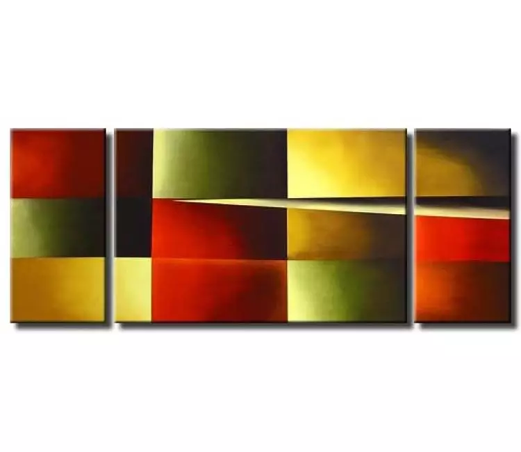 abstract painting - triptych wall art