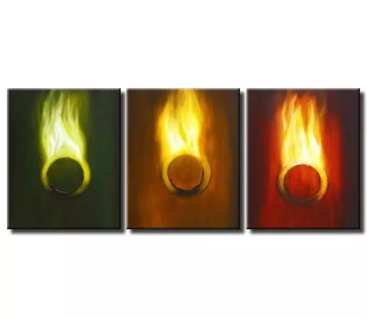 fire painting - large contemporary abstract painting original modern canvas art for office and living room