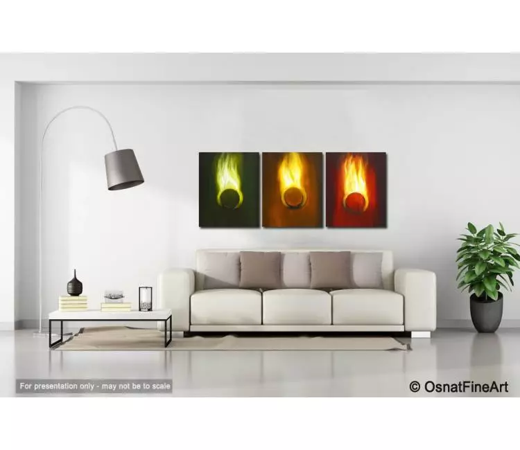 fire painting - living room 2